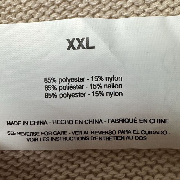 Ella Moss Womens Tan Size XXL Crew Neck Long Sleeve Knit Sweater - Picture 6 of 8